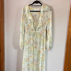 Floral Long Sleeve kimono